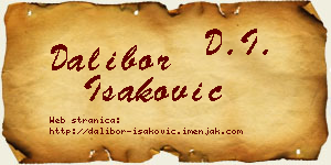 Dalibor Isaković vizit kartica
